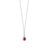 Collana Salvini Donna Gocce s  in Oro bianco Rubino 0.40 Ct 20105380 - 20105380